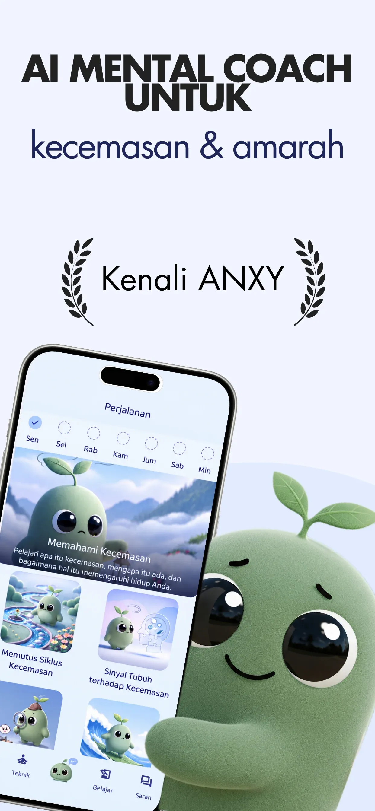 Anxy — Anxy · bantuan diri untuk kecemasan sehari-hari
