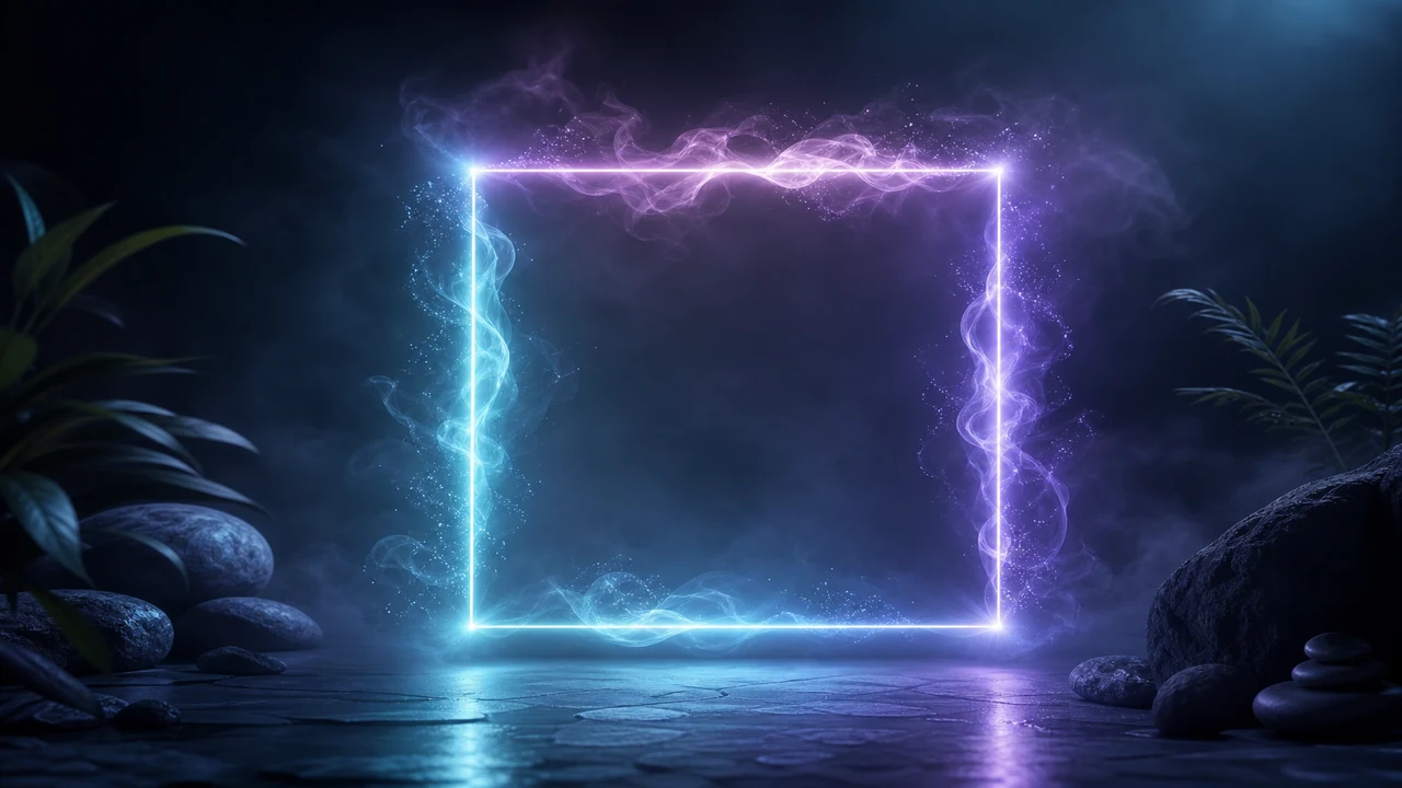 Quattro lati luminosi di un quadrato che scandiscono le fasi del respiro